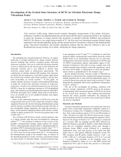 Investigation of the Excited State Structure of DCM via Ultrafast