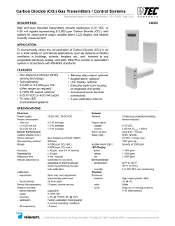 Carbon Dioxide (CO2) Gas Transmitters / Control Systems
