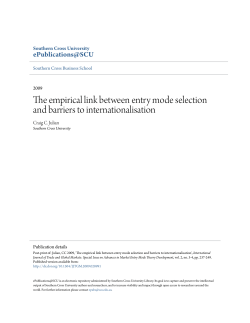 The empirical link between entry mode selection and barriers to