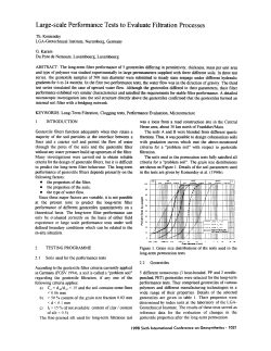 Large-scale Performance Tests to Evaluate Filtration