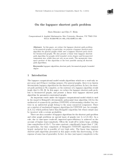 On the logspace shortest path problem