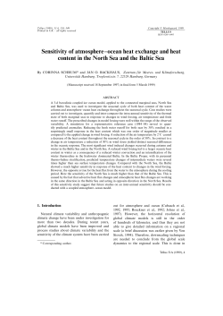 Sensitivity of atmosphere&ndash;ocean heat exchange and heat content in