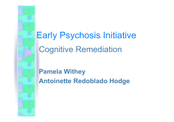 Cognitive Remediation