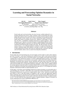 Learning and Forecasting Opinion Dynamics in Social Networks
