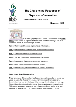 Part 1 - Overview and historical significance of inflammation