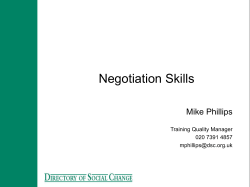 Negotiation Skills