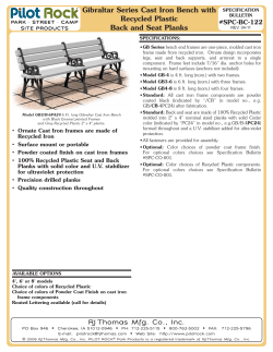 Gibraltar Series Cast Iron Bench with Recycled Plastic Back and