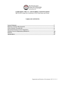 Amending the Florida Constitution