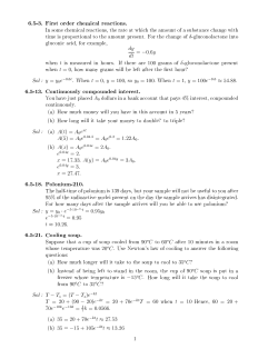 6.5-3. First order chemical reactions. 6.5