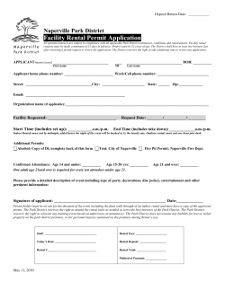 Alcohol Use Permit Application