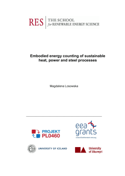 Embodied energy counting of sustainable heat, power