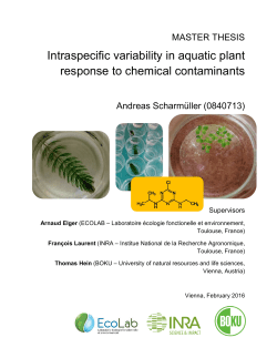 Intraspecific variability response to chemica Intraspecific
