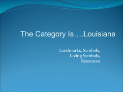 Louisiana Jeopardy - Mayfield Elementary!