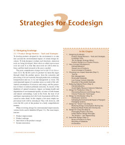 Product Design and Life Cycle Assessment