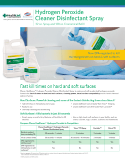 Hydrogen Peroxide Cleaner Disinfectant Spray