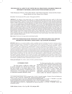 PHYSIOLOGICAL ASPECTS OF COFFEE BEANS