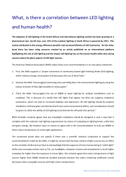 health effects of led lighting