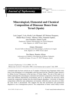Mineralogical, Elemental and Chemical Composition of Dinosaur