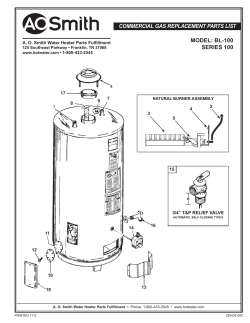 Conservationist&reg; Ultra-Low NOx BL 100 Parts List