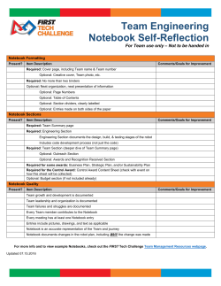 Team Engineering Notebook Self