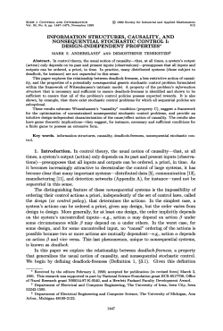 information structures, causality, and