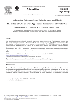The Effect of CO 2 on Wax Appearance Temperature of Crude Oils