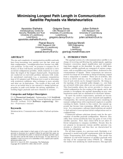 Minimising Longest Path Length in Communication Satellite