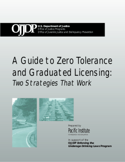 A Guide to Zero Tolerance and Graduated Licensing