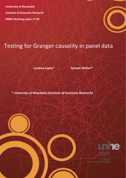 Testing for Granger causality in panel data