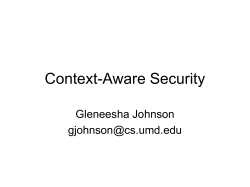 Context-Aware Security