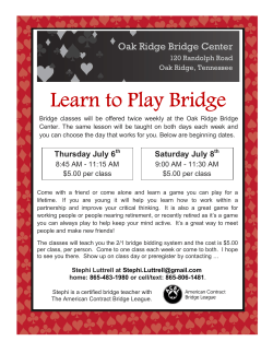 Learn to Play Bridge - Oak Ridge Bridge Association