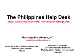 Building Research Methods Capacity In Philippines and WHO