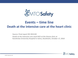 time line Death at the intensive care at the heart clinic Source: Final