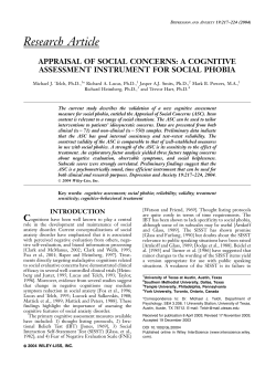 Appraisal of Social Concerns: A cognitive assessment instrument for