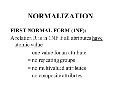normalization first normal form (1nf)