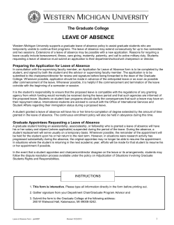 Student Leave of Absence Policy and Application