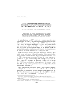 REAL HYPERSURFACES IN COMPLEX