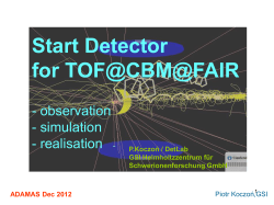 Detector for TOF@CBM@FAIR - adamas