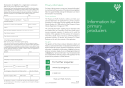 Information for primary producers brochure