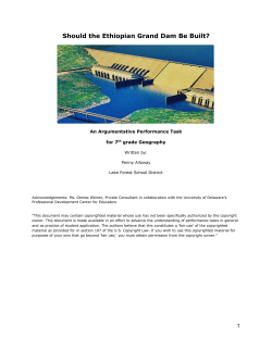Should the Ethiopian Grand Dam be Built?