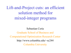 Disjunctive Cuts