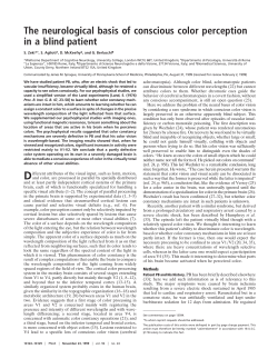 The neurological basis of conscious color