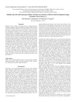 Soluble and cell wall bound peroxidase activities are markers of