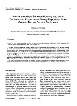 Interrelationships Between Porosity and other Geotechnical