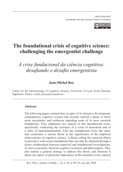 The foundational crisis of cognitive science