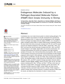 Endogenous Molecules Induced by a Pathogen