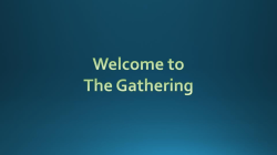 Gathering Two: CONTEXT. - West Houston Church of Christ