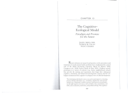 The Cognitive- Ecological Model - ACE-UCR
