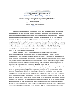 Service Learning - Montana State University