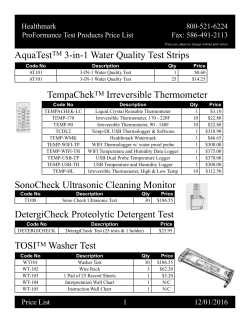 TempaChekTM Irreversible Thermometer